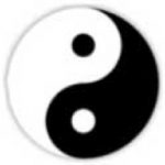Signe philosophique chinois, le yin et le yang représente la dualité